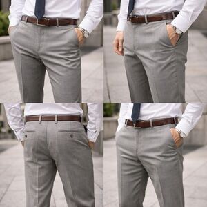 JF Ferrar Men's Modern Fit Dress Pants Gray Size 34x29 Flat Front‎